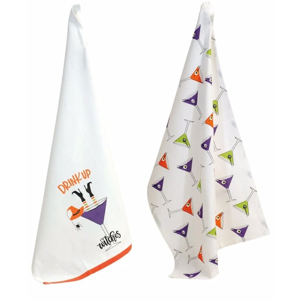 Tea Towel Set - Martini Drink Up Witches